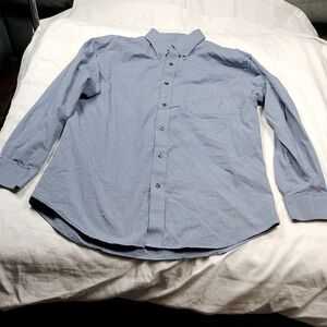 Kenneth Roberts platinum men's long sleeved button down shirt sized 17 (34/35)